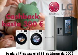 LG cashback hasta 300 euros